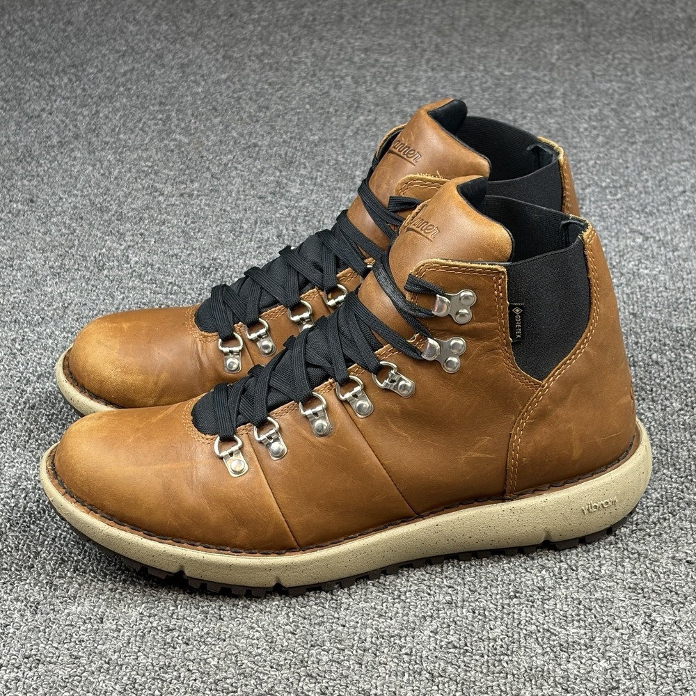 Danner Vertigo 917 Gore-Tex Boots 32381 Light Brown Leather Vibram Mens 9.5 D - Picture 2 of 10